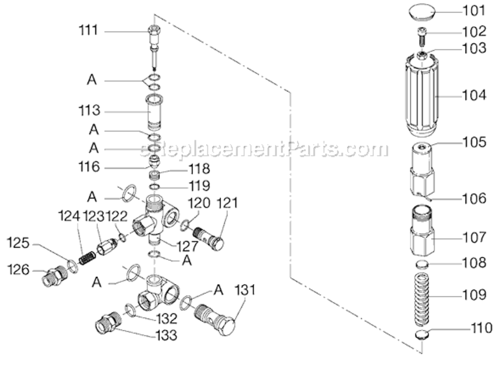 Page B Diagram and Parts List for PCK4040SP  Porter Cable Pressure Washer